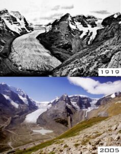 A-gary - The Athabasca Glacier in Canada in 1919 and 2005