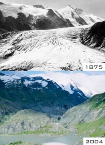 A-gary - The Pasterze Glacier in Austria in 1875 and 2004