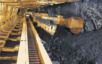 Lavra de carvão subterrânea