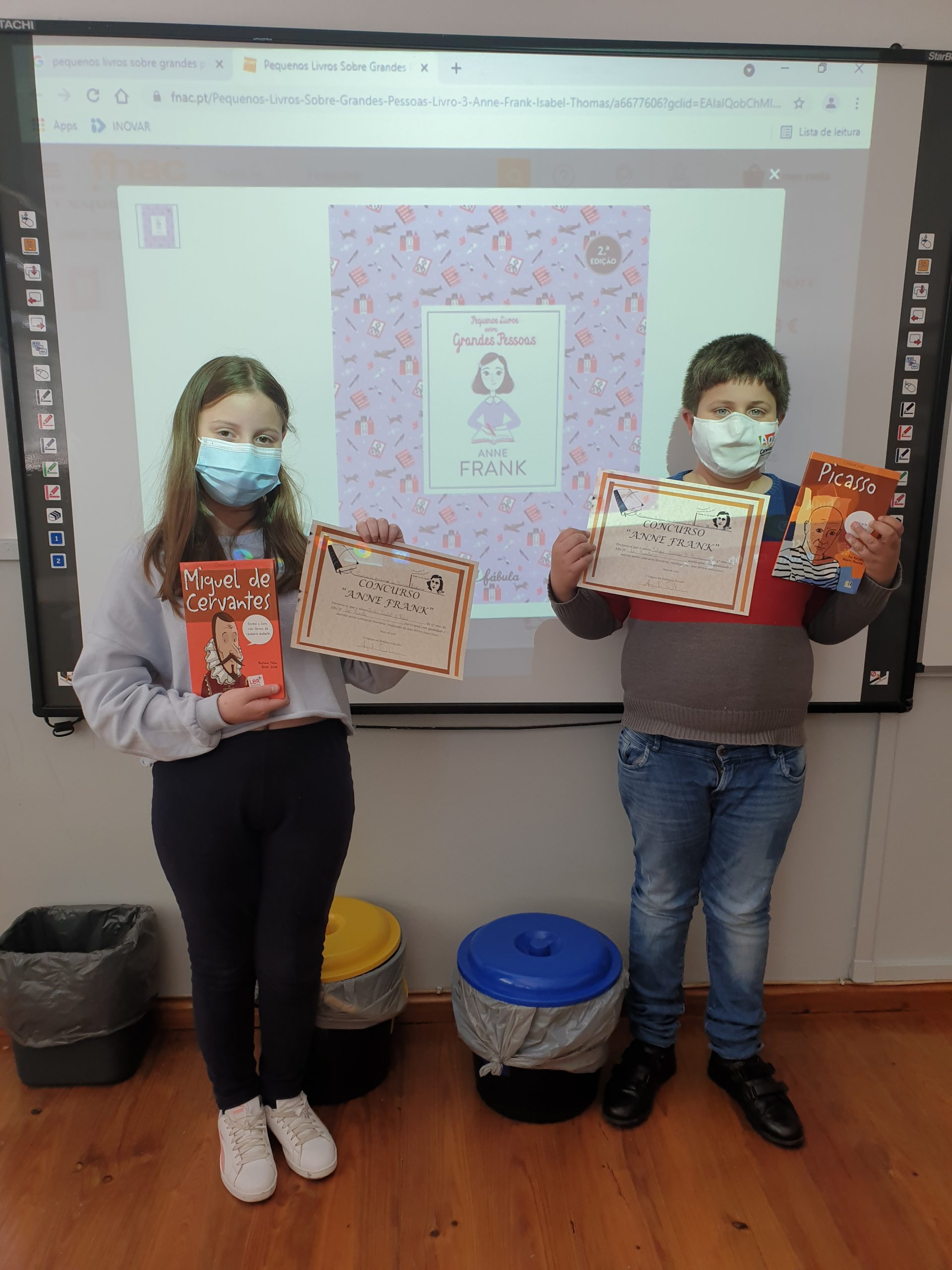 Concurso literário “Anne Frank” 4º ano Biblioteca da EBS de Canelas