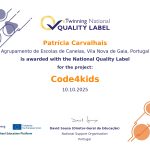 Selo de Qualidade eTwinning para o Projeto Code4Kids