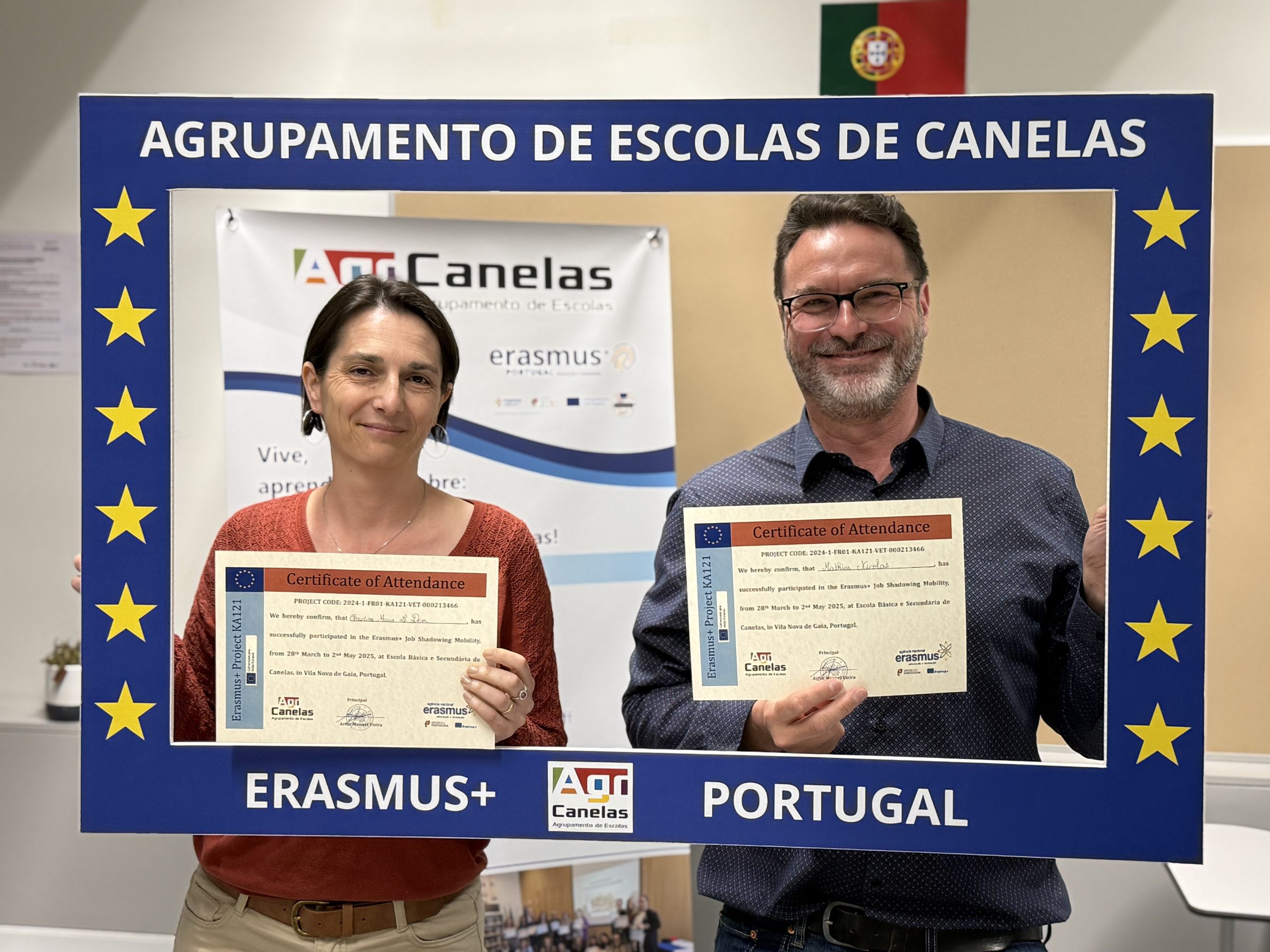 Professores de Toulouse em "Job Shadowing" na EBS de Canelas